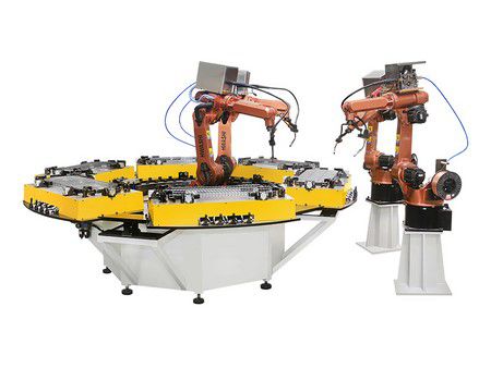 Многопостовая роботизированная сварочная камера MIG для полок из проволоки из нержавеющей стали